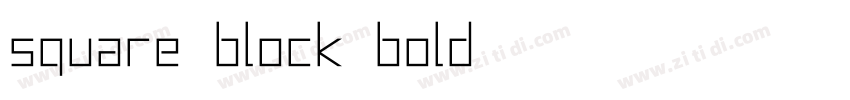 square block bold字体转换